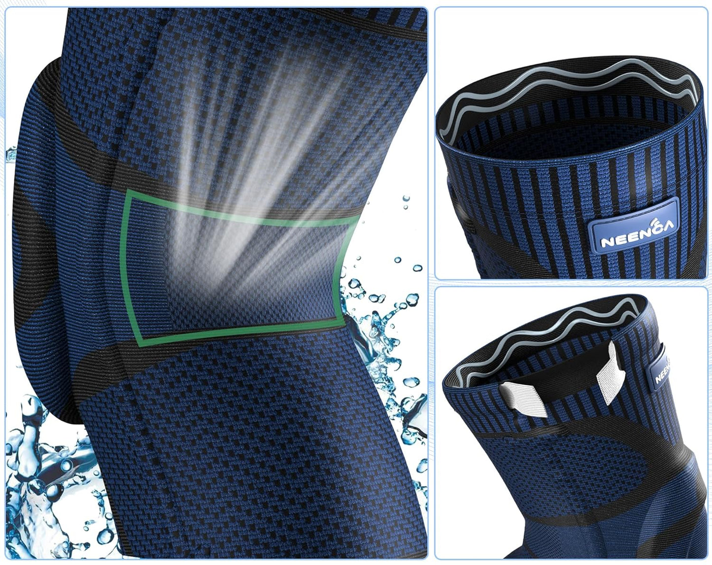 Knee Brace Support with Side Stabilizers Patella Gel.