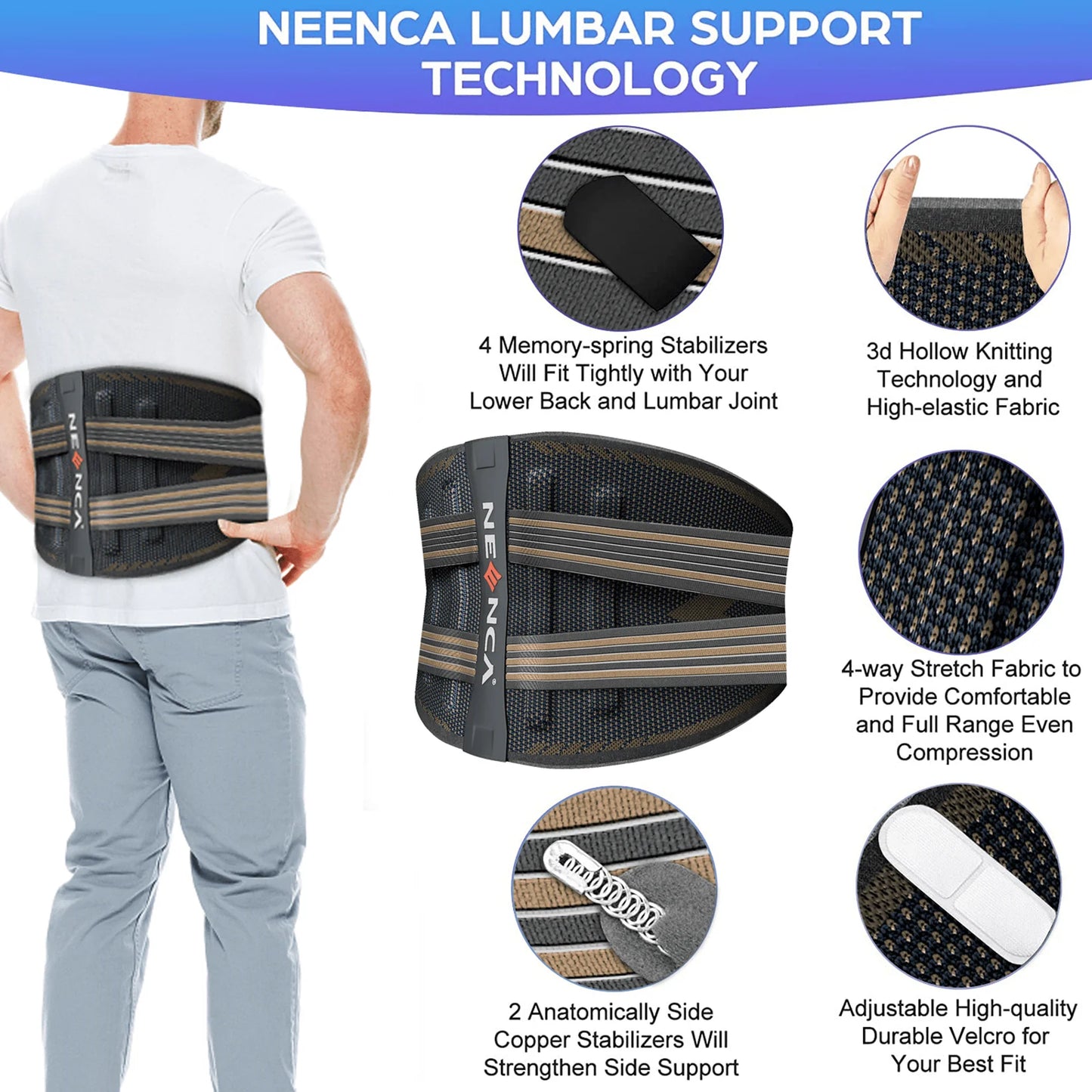 AYZA™ Back Braces for Lower Back Pain Relief